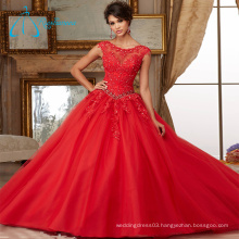 Lace Appliques Beading Crystal Elegant Quinceanera Dresses